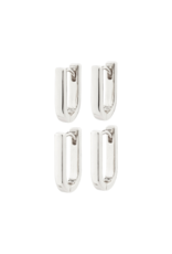 PILGRIM STAY Earrings 2-in-1-set Silver-Plated by Pilgrim