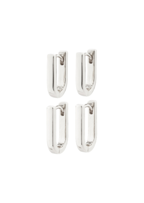 PILGRIM STAY Earrings 2-in-1-set Silver-Plated by Pilgrim