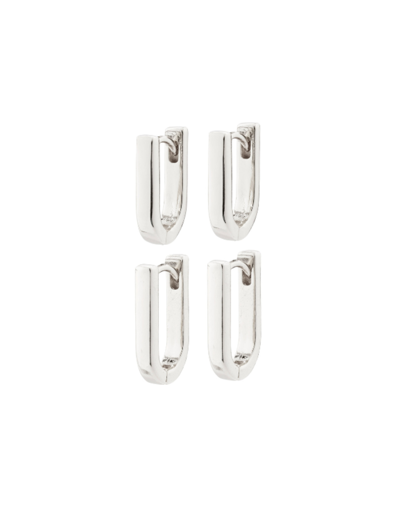 PILGRIM STAY Earrings 2-in-1-set Silver-Plated by Pilgrim