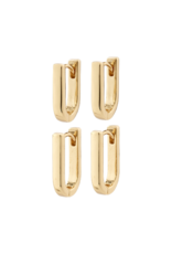PILGRIM STAY Earrings 2-in-1-set Gold-Plated by Pilgrim
