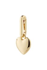 PILGRIM Soft Heart Charm in Gold by Pilgrim