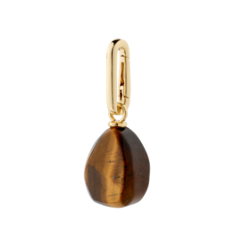 PILGRIM Tiger Eye Charm in Gold by Pilgrim