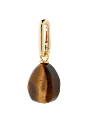 PILGRIM Tiger Eye Charm in Gold by Pilgrim