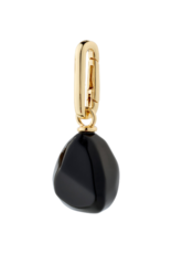 PILGRIM Black Agate Charm in Gold by Pilgrim