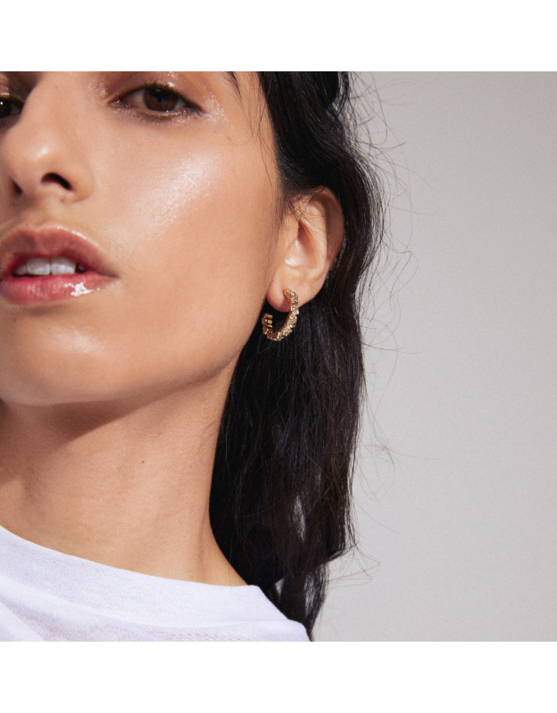 PILGRIM Scottie Hoop Earrings Gold-Plated by Pilgrim