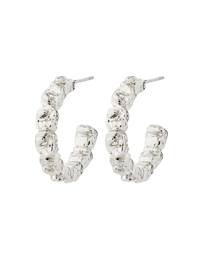 PILGRIM Scottie Hoop Earrings Silver Plated by Pilgrim