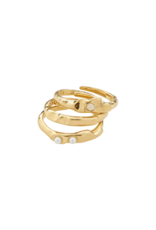 PILGRIM Trust Ring 3-in-1 set Gold-Plated by Pilgrim