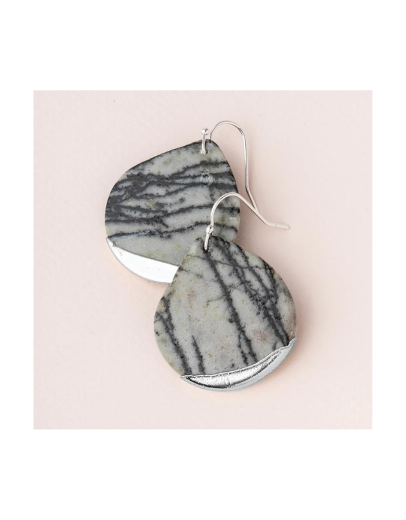 Scout Stone Dipped Earring Picasso Silver The Art of Home