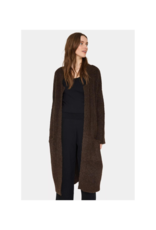 Saint Tropez Gela Long Cardigan in Dark Oak by Saint Tropez
