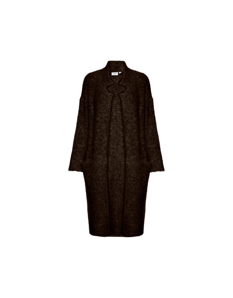 Saint Tropez Gela Long Cardigan in Dark Oak by Saint Tropez
