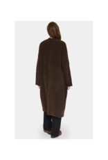 Saint Tropez Gela Long Cardigan in Dark Oak by Saint Tropez