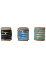 Creative Co-Op Navy, French Blue or Aqua Velvet Metallic Edge Ribbon Spool