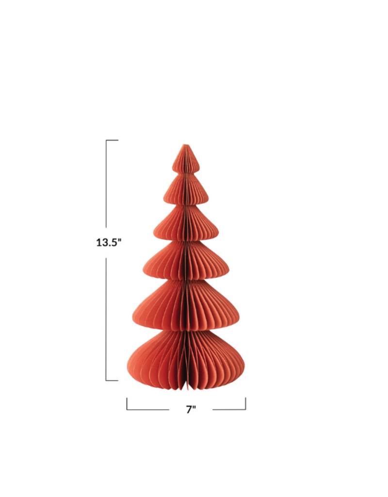 Creative Co-Op Rust Round Paper Folding Tree