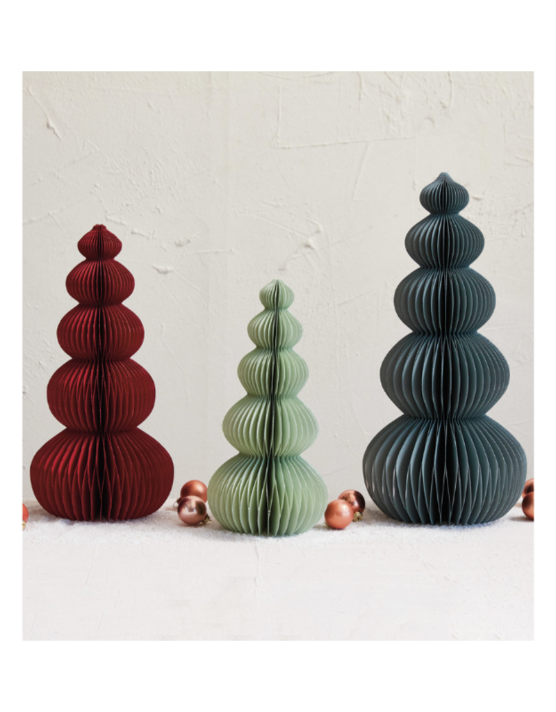 Creative Co-Op Blue Grey Honeycomb Paper Tree