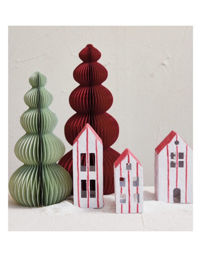 Creative Co-Op Blue Grey Honeycomb Paper Tree