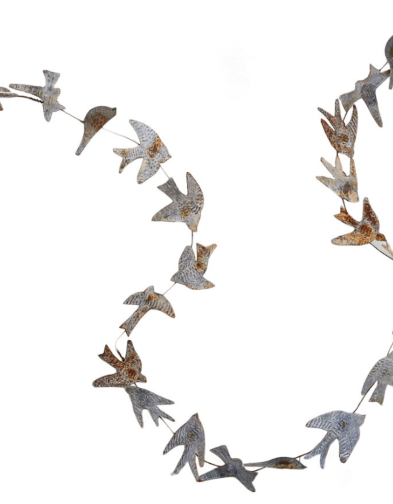 Creative Co-Op Metal Distressed Bird Garland