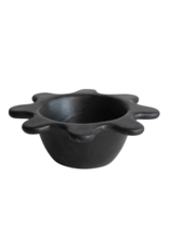 Creative Co-Op Matte Black Abstract Bowl
