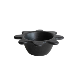 Creative Co-Op Matte Black Abstract Bowl