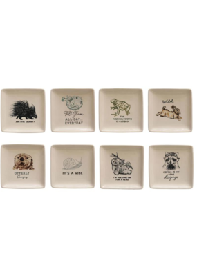 Creative Co-Op Animals with Sayings Plate