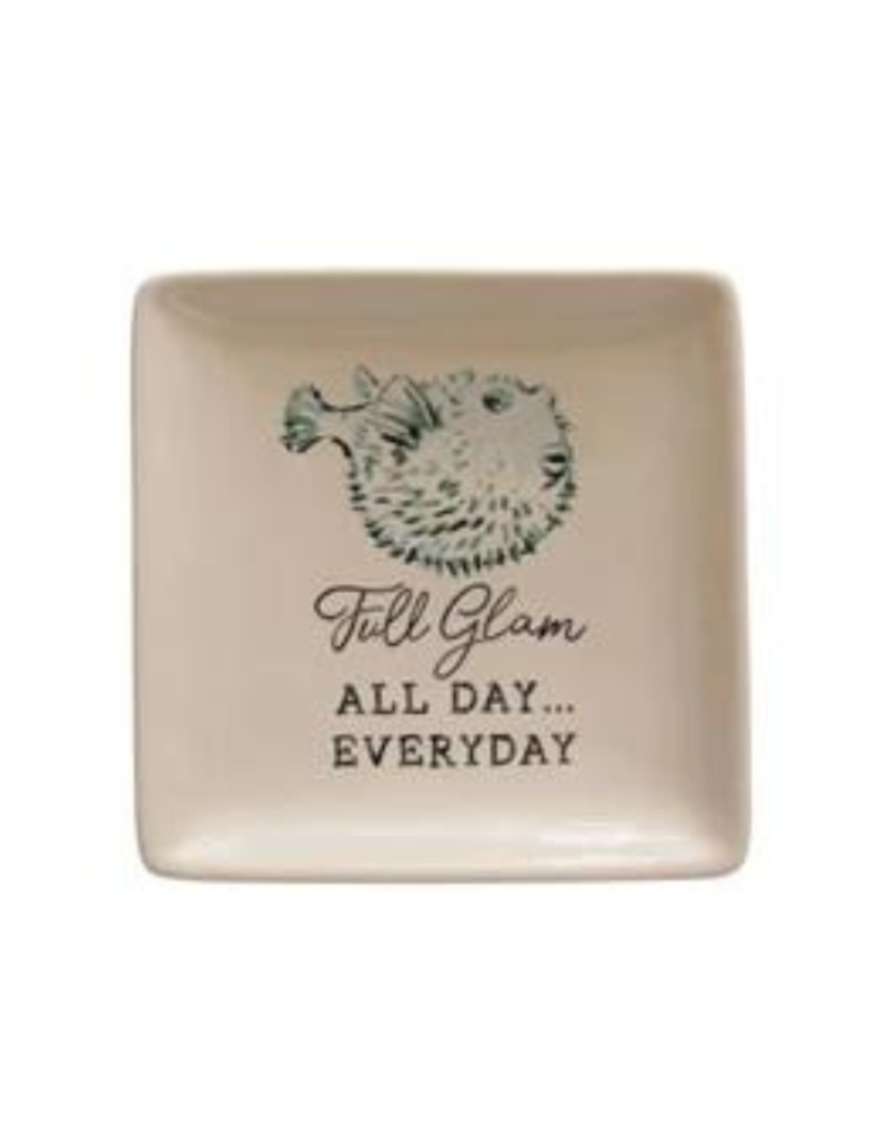 Creative Co-Op Animals with Sayings Plate
