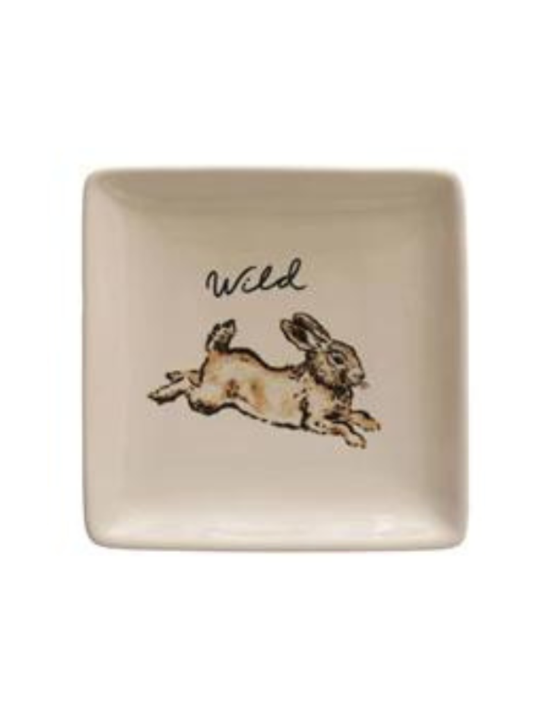 Creative Co-Op Animals with Sayings Plate