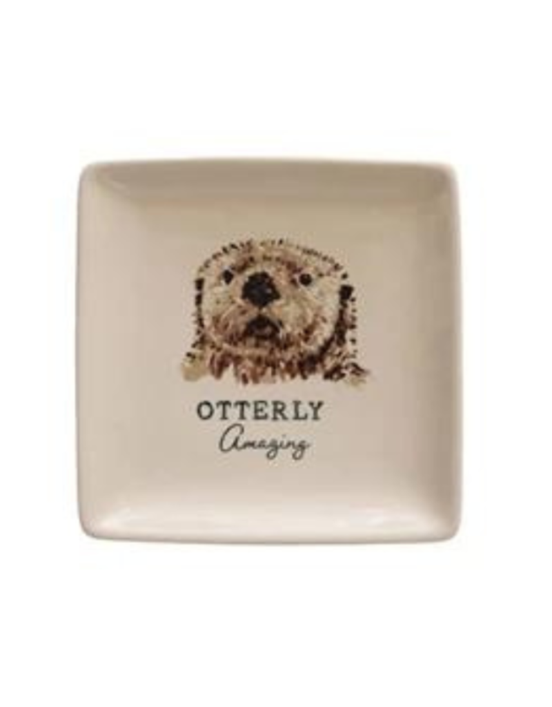 Creative Co-Op Animals with Sayings Plate
