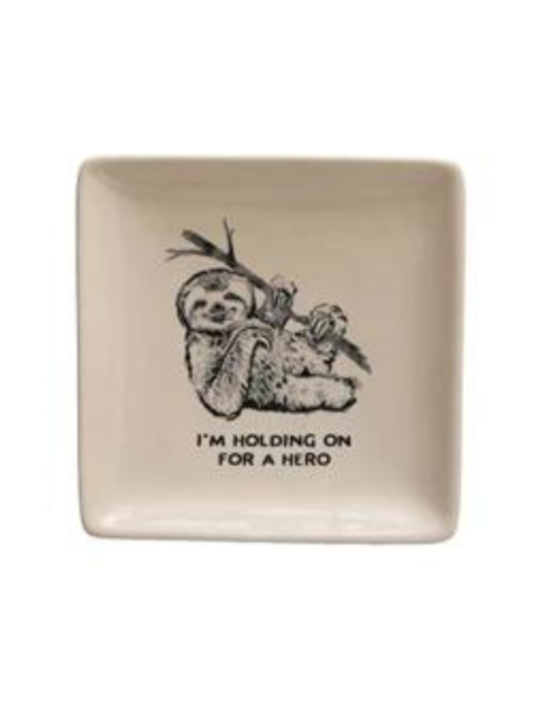 Creative Co-Op Animals with Sayings Plate