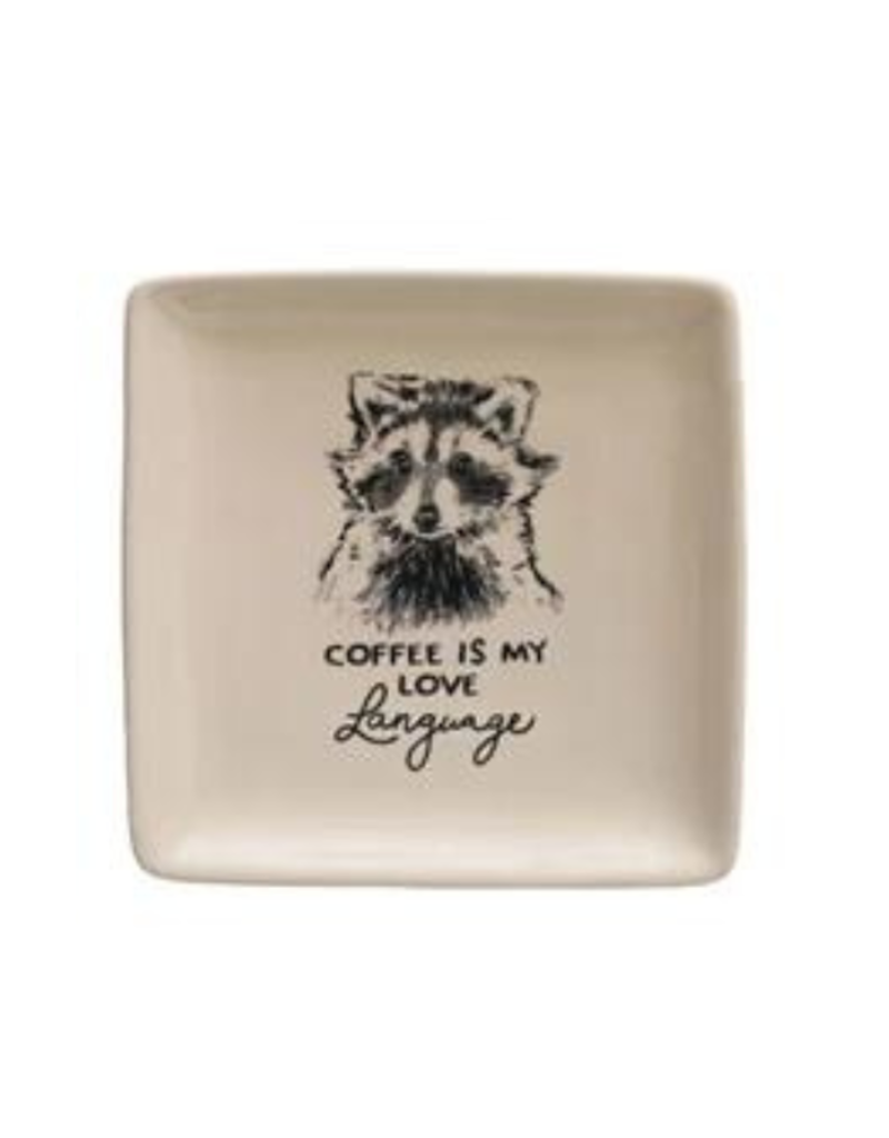 Creative Co-Op Animals with Sayings Plate