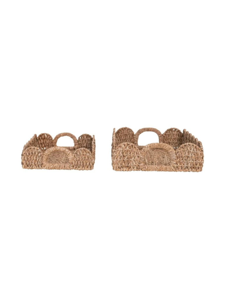 Creative Co-Op Braided Bankuan Tray Small