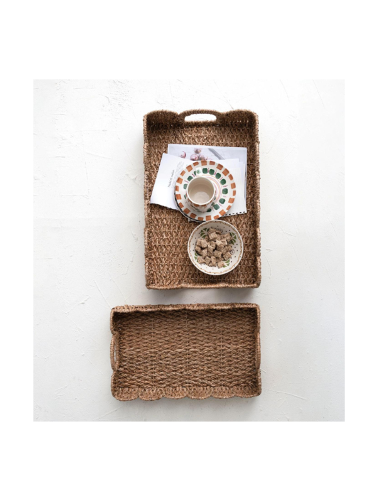 Creative Co-Op Braided Bankuan Tray Small