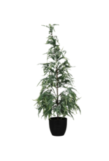 Creative Co-Op Frost Finish Faux Pine Tree in Pot