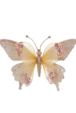 Pink Lace Butterfly Clip Ornament