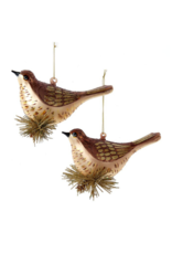 Gold & Brown Bird with Twigs Ornament