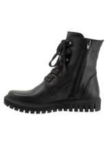 Bueno LAST ONE - SIZE 36 - Scarlett Leather Boot with Laces in Black by Bueno