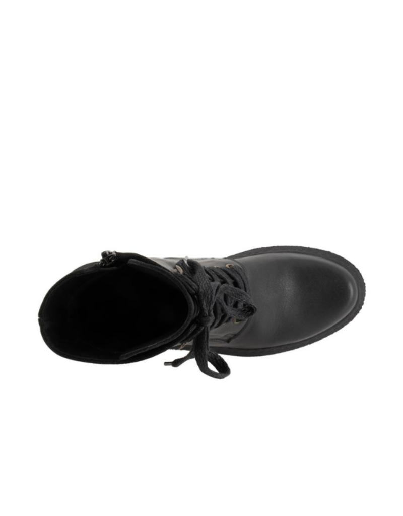 Bueno LAST ONE - SIZE 36 - Scarlett Leather Boot with Laces in Black by Bueno