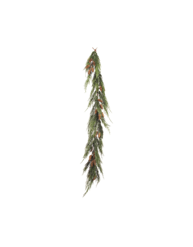 Cedar Garland with Pinecones