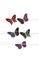 Glitter & Velvet Butterfly Clip Ornament