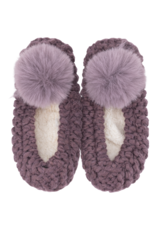 Popcorn Pom Ballerina Slipper in Purple by Lemon