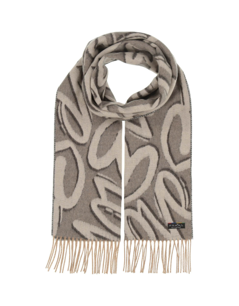 v. Fraas Cashmink Scarf in Lots of Love Grey by Fraas