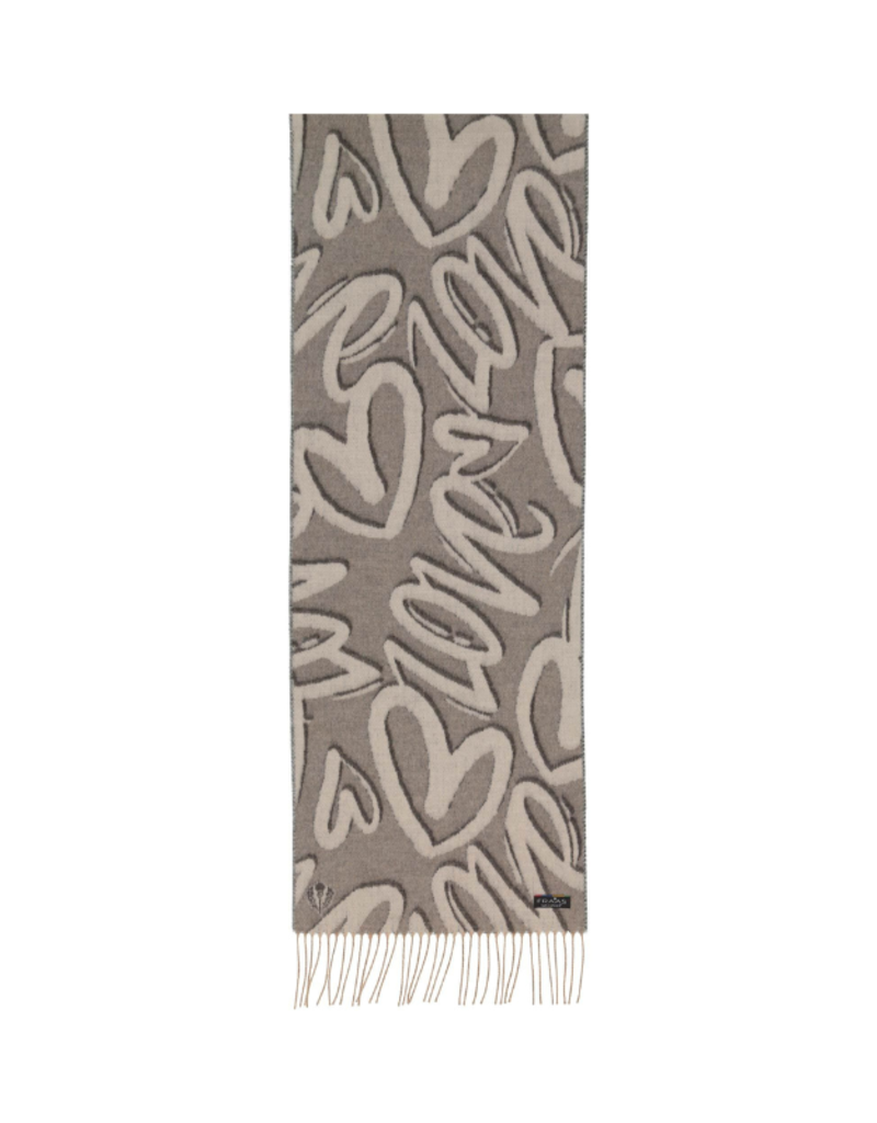 Fraas Cashmink Scarf in Lots of Love Grey by Fraas