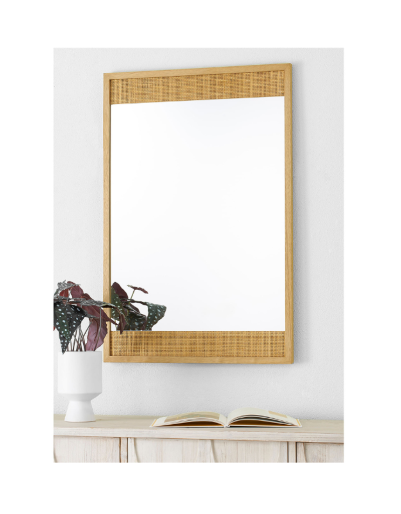 Ampato Rattan & Wood Mirror