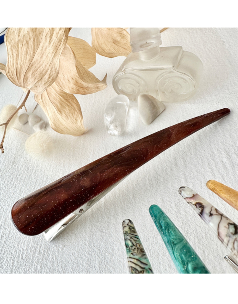 Pika & Bear Ibis Extended Bird Beak Burgundy Hair Claw by Pika & Bear