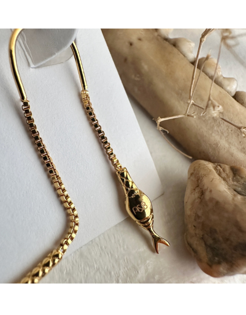 Gold needle and thread earrings best sale