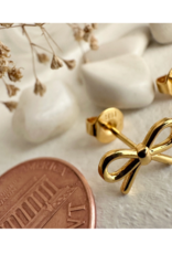 Pika & Bear Zooey Tiny Bow Stud Earrings Gold by Pika & Bear