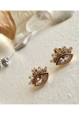 Pika & Bear Knyosis Eye Stud Earrings with Baguettes by Pika & Bear