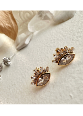 Pika & Bear Knyosis Eye Stud Earrings with Baguettes by Pika & Bear