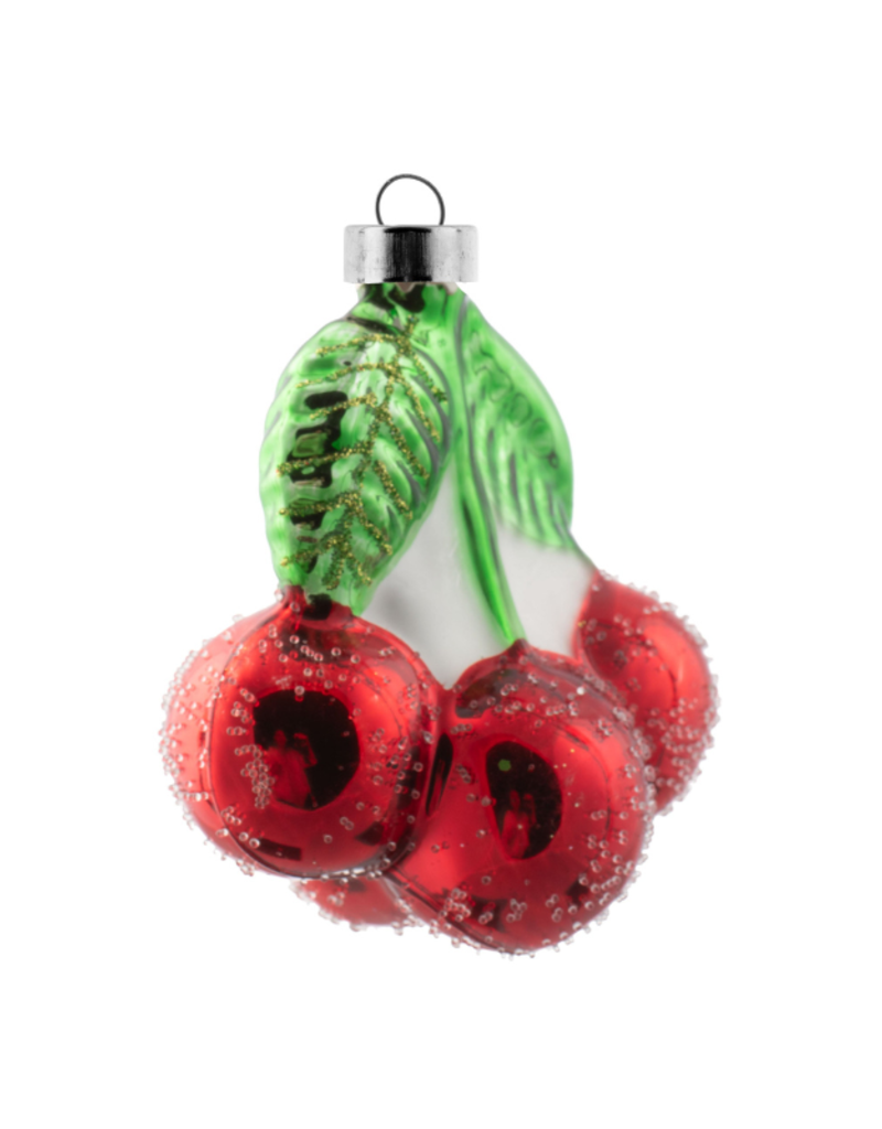 Cherries Mercury Glass Ornament