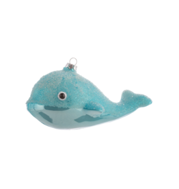 Blue Whale Glass Ornament