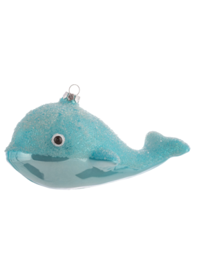 Blue Whale Glass Ornament