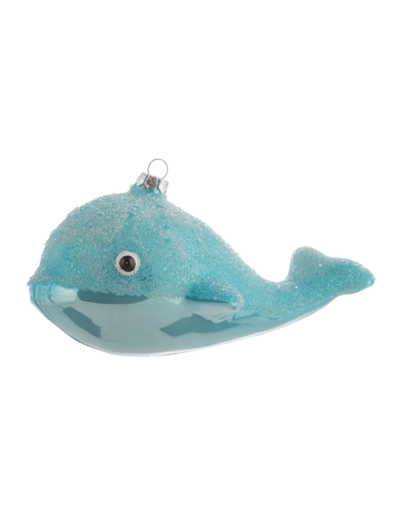Blue Whale Glass Ornament